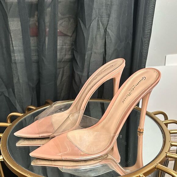Gianvito Rossi Elle 100mm Plexi Heels - Picture 1 of 8
